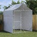 Outdoor Dog Kennel With Roof Silver 2x2x2.5 m Galvanised