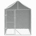 Outdoor Dog Kennel With Roof Silver 2x2x2.5 m Galvanised