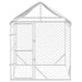 Outdoor Dog Kennel With Roof Silver 2x2x2.5 m Galvanised