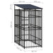 Outdoor Dog Kennel With Roof Steel 1.84 M² Tbkikal