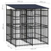 Outdoor Dog Kennel With Roof Steel 3.69 M² Tbkikai