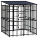 Outdoor Dog Kennel With Roof Steel 3.69 M² Tbkiklp