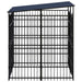 Outdoor Dog Kennel With Roof Steel 3.69 M² Tbkiklp