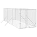 Outdoor Dog Kennel Silver 2x6x2 m Galvanised Steel Tokbapx