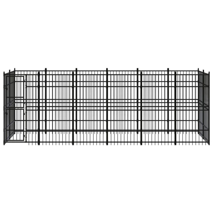 Outdoor Dog Kennel Steel 11.06 M² Tbkiklb