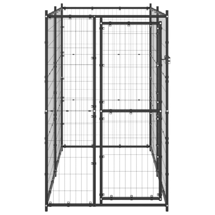 Outdoor Dog Kennel Steel 110x220x180 Cm Opbikl