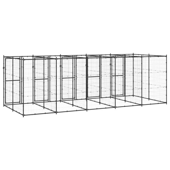 Outdoor Dog Kennel Steel 12.1 M² Tbnxxlt