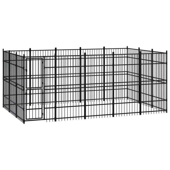 Outdoor Dog Kennel Steel 13.82 M² Tbkikil