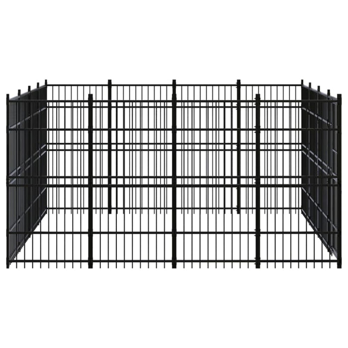 Outdoor Dog Kennel Steel 14.75 M² Tbkiknx