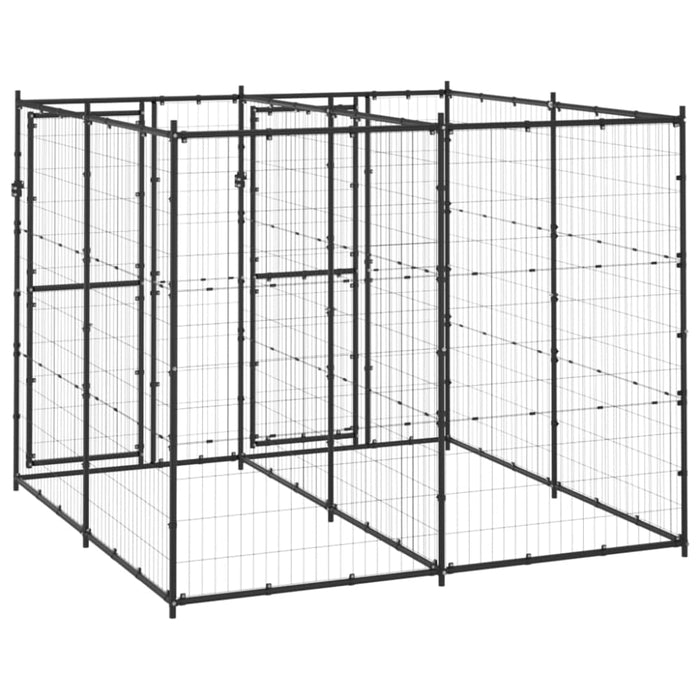 Outdoor Dog Kennel Steel 4.84 M² Tbnxxlb