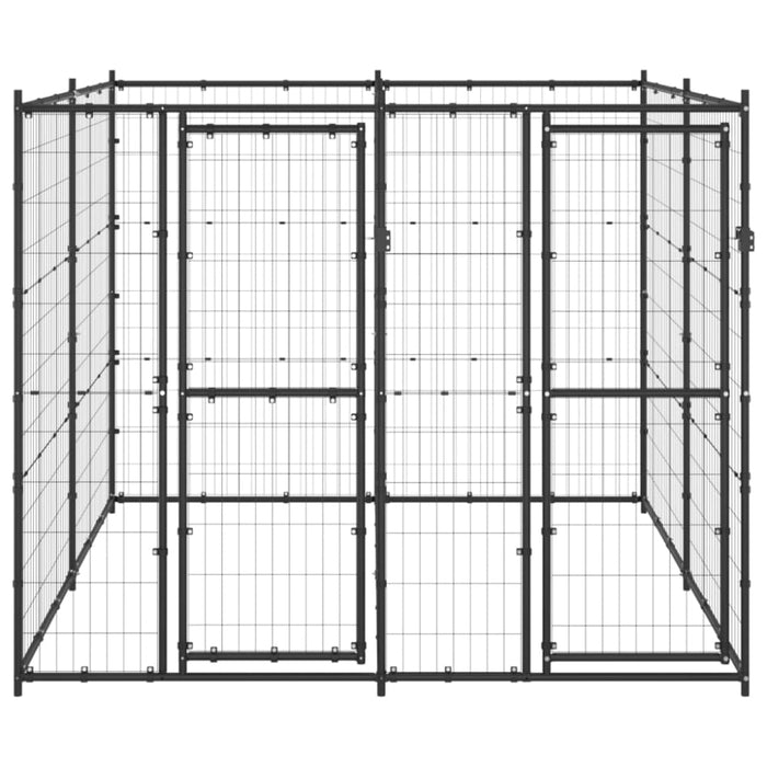 Outdoor Dog Kennel Steel 4.84 M² Tbnxxlb