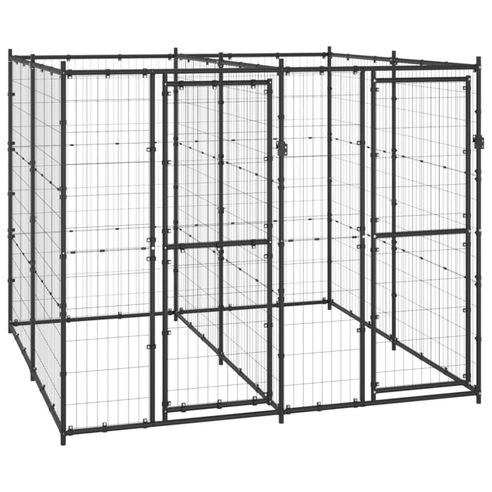 Outdoor Dog Kennel Steel 4.84 M² Tbnxxlb