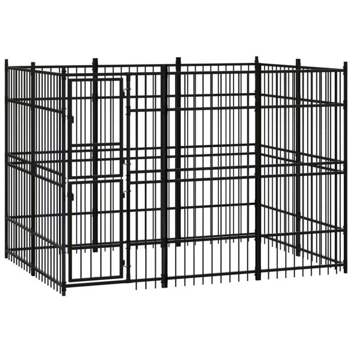 Outdoor Dog Kennel Steel 5.53 M² Tbkikpi