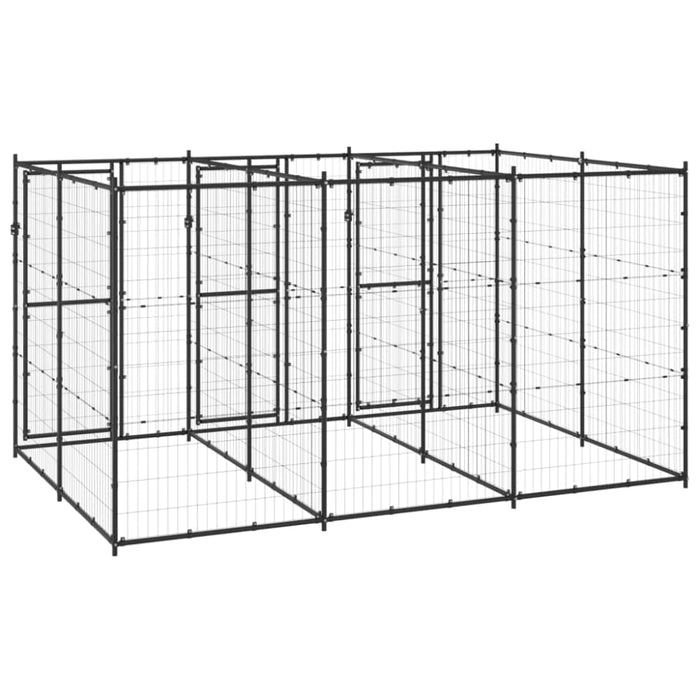 Outdoor Dog Kennel Steel 7.26 M² Tbnxxlo