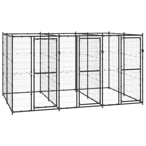 Outdoor Dog Kennel Steel 7.26 M² Tbnxxlo