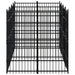 Outdoor Dog Kennel Steel 7.37 M² Tbknbob