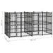 Outdoor Dog Kennel Steel 7.37 M² Tbknbob