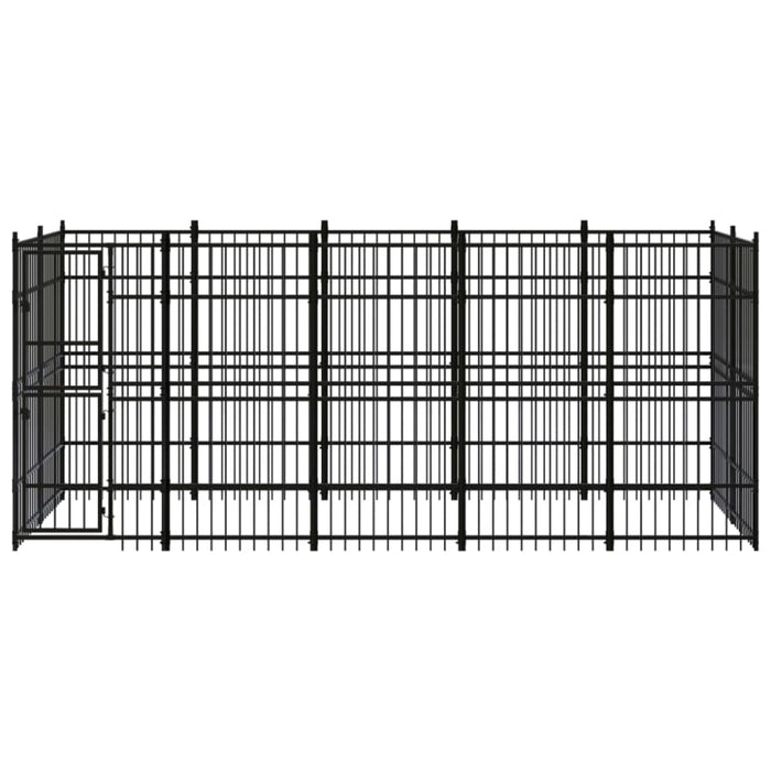 Outdoor Dog Kennel Steel 9.22 M² Tbkikpk