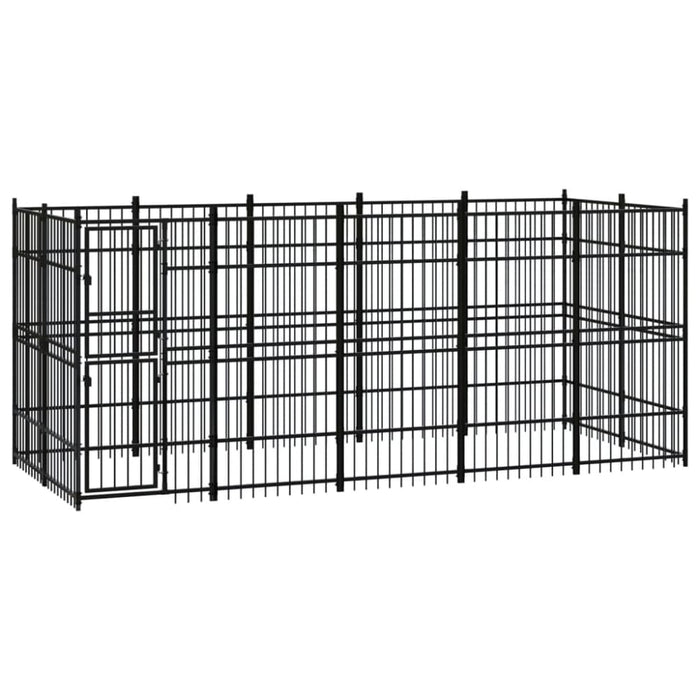 Outdoor Dog Kennel Steel 9.22 M² Tbkikpk