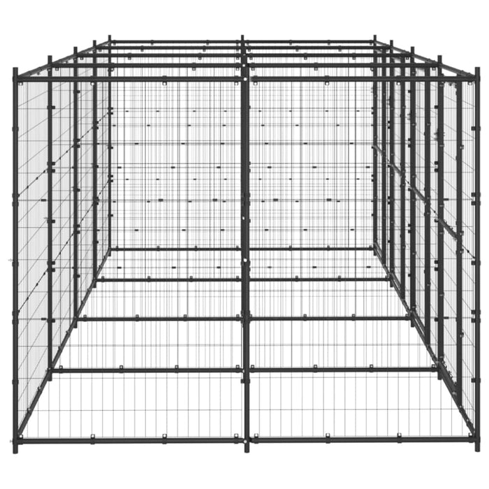 Outdoor Dog Kennel Steel 9.68 M² Tbnxxlx