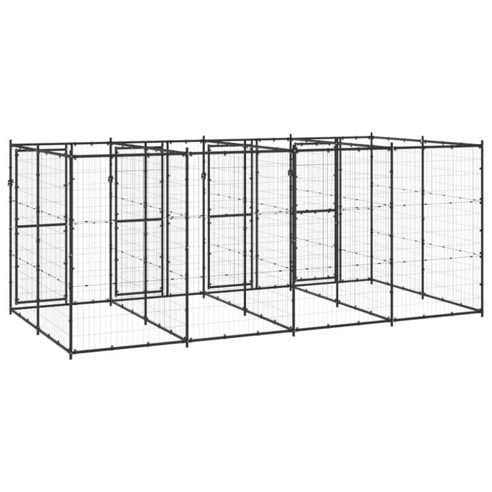 Outdoor Dog Kennel Steel 9.68 M² Tbnxxlx