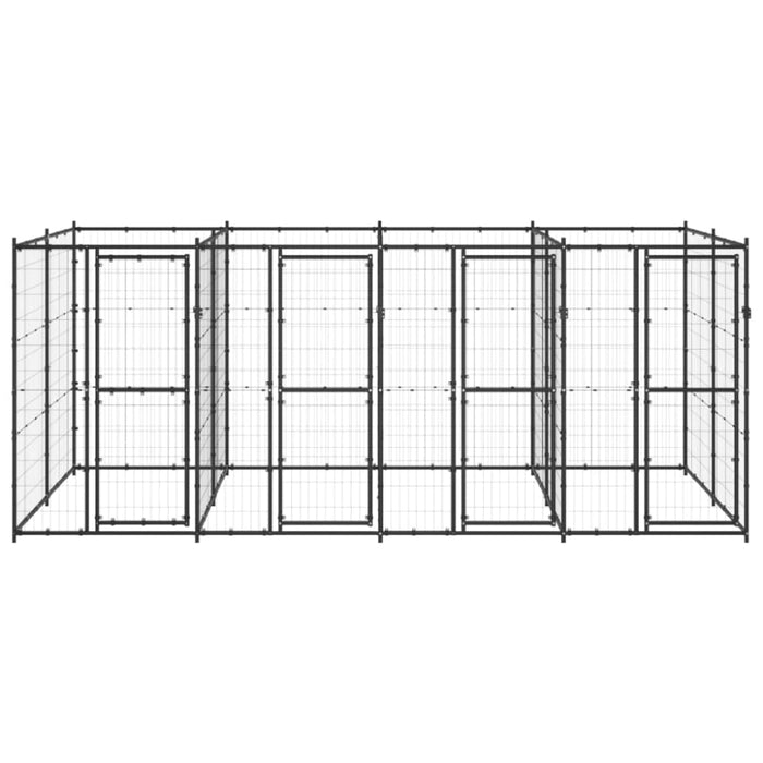 Outdoor Dog Kennel Steel 9.68 M² Tbnxxlx