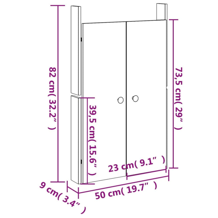 Outdoor Kitchen Doors 2 Pcs 50x9x82 Cm Solid Wood Douglas