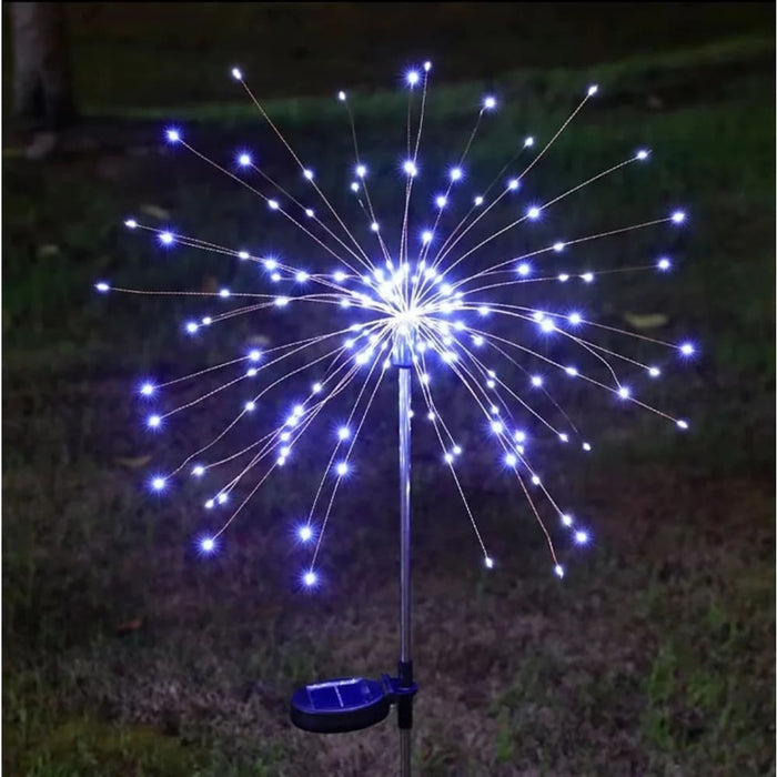 Outdoor Led Solar Firework Lights Waterproof Garden Decor