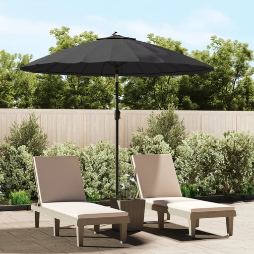 Outdoor Parasol With Aluminium Pole 270 Cm Black Aitob