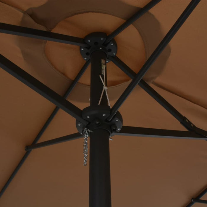 Outdoor Parasol With Aluminium Pole 460x270 Cm Taupe Aanib