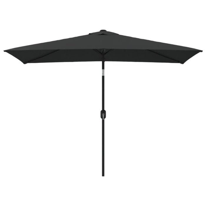 Outdoor Parasol With Metal Pole 300x200 Cm Black Aioxn