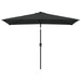 Outdoor Parasol With Metal Pole 300x200 Cm Black Aioxn