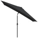 Outdoor Parasol With Metal Pole 300x200 Cm Black Aioxn