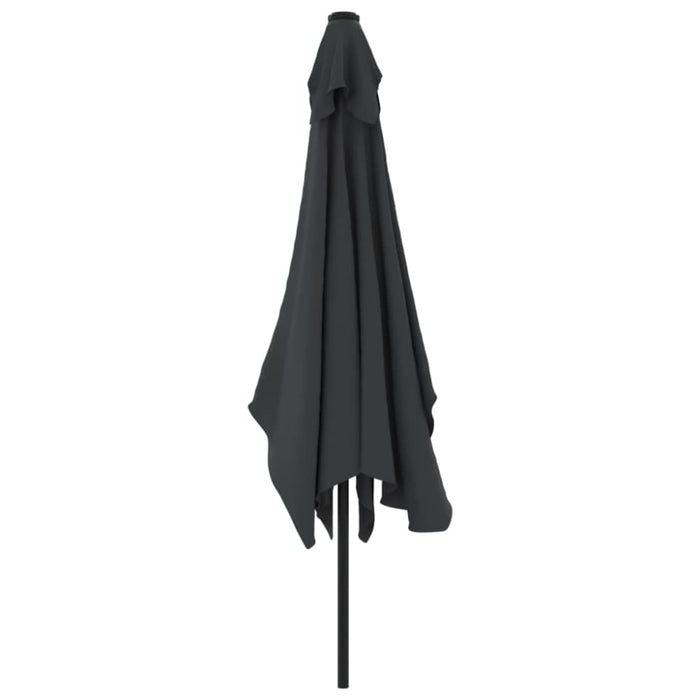 Outdoor Parasol With Metal Pole 300x200 Cm Black Aioxn