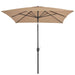 Outdoor Parasol With Metal Pole 300x200 Cm Taupe Aapbx