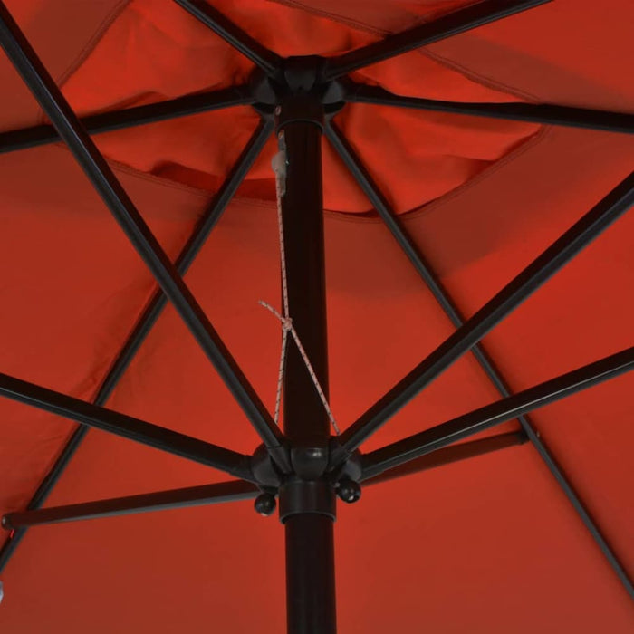 Outdoor Parasol With Metal Pole 300x200 Cm Terracotta Aapba