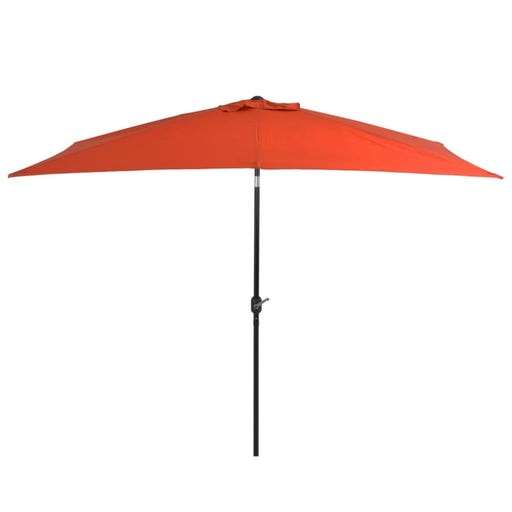 Outdoor Parasol With Metal Pole 300x200 Cm Terracotta Aapba