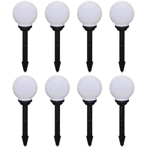 Outdoor Pathway Lamps 8 Pcs Led 15 Cm With Ground Spike