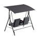 Outdoor Patio Swing Chair 2 Seater Canopy Table Top Cup