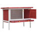 Outdoor Rabbit Hutch 1 Layer Red Wood Oibntb