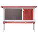 Outdoor Rabbit Hutch 1 Layer Red Wood Oibntb