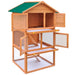 Outdoor Rabbit Hutch Small Animal House Pet Cage 3 Layers