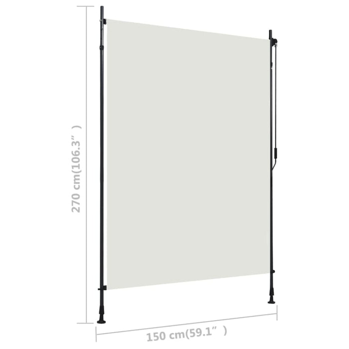 Outdoor Roller Blind 150x270 Cm Cream Oapkao