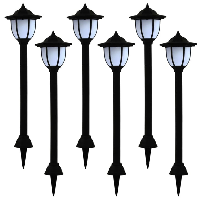 Outdoor Solar Lamps 6 Pcs Led Black Xiiotn