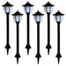 Outdoor Solar Lamps 6 Pcs Led Black Xiiotn