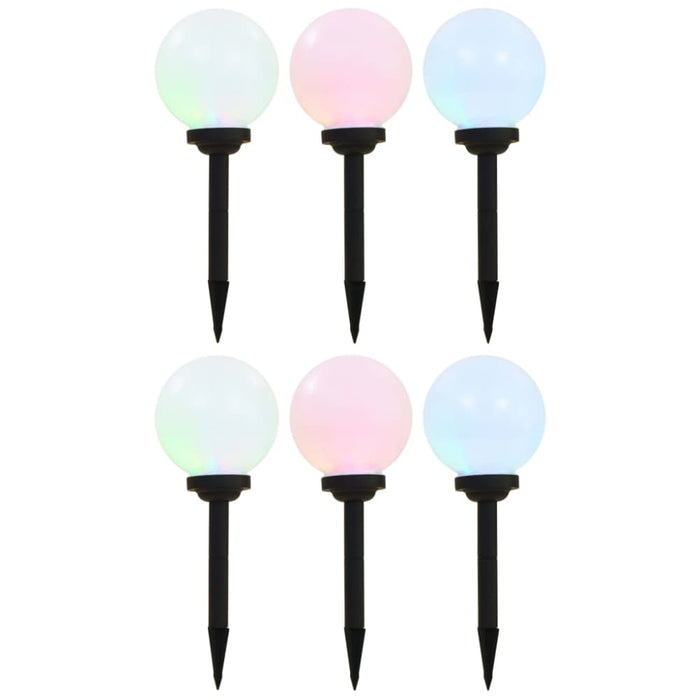 Outdoor Solar Lamps 6 Pcs Led Spherical 20 Cm Rgb Xiioxl