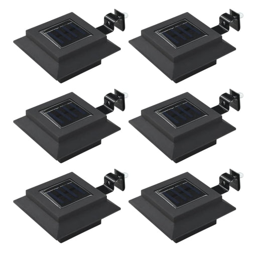 Outdoor Solar Lamps 6 Pcs Led Square 12 Cm Black Aaaln