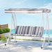 Outdoor Swing Chair Garden Bench 3 Seater Canopy Cushion