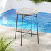 Outdoor Bar Table Wicker Dining Bistro Patio Balcony Glass