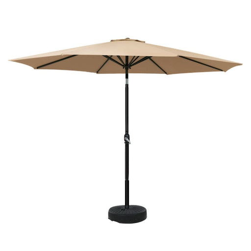 Outdoor Umbrella 3m Base Beach Pole Garden Tilt Sun Patio Uv